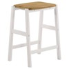 Coaster Set of 2 Hollis Farmhouse Wood Backless Counter Height Barstools Brown/White - 3 of 4