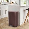 FDW 13.2 Gallon(50L) Trash Can, Fingerprint Proof Stainless Steel Kitchen Garbage Can with Removable Inner Bucket and Hinged Lids - 2 of 4
