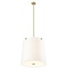Weston 6-Light Pendant - Dimmable Steel Fixture with White Linen Shade, 24" x 24" x 24" - 3 of 4