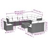 vidaXL Patio Sofa Set with Cushions Outdoor Furniture 11 Piece Poly Rattan - Gray - 3 of 4