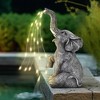 GIGALUMI Solar Watering Elephant Statue for Gift, Outdoor Garden Decor for Patio, Yard and Lawn, Constant Lights for Mom, Grandma & Wife - 2 of 4