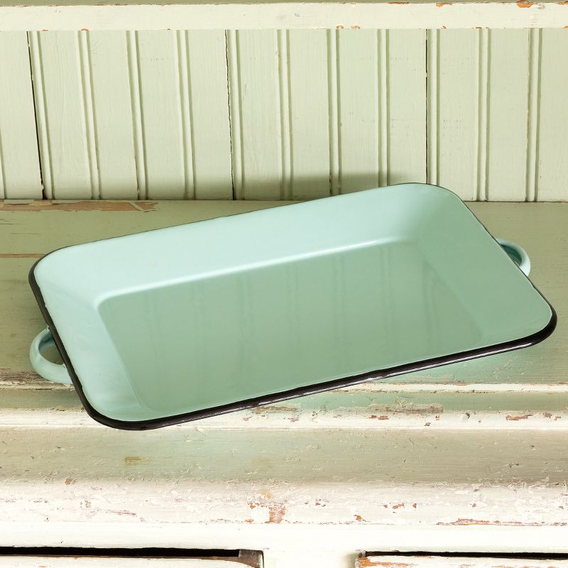 Park Hill Collection Enamelware Rectangular Tray, 1 of 2