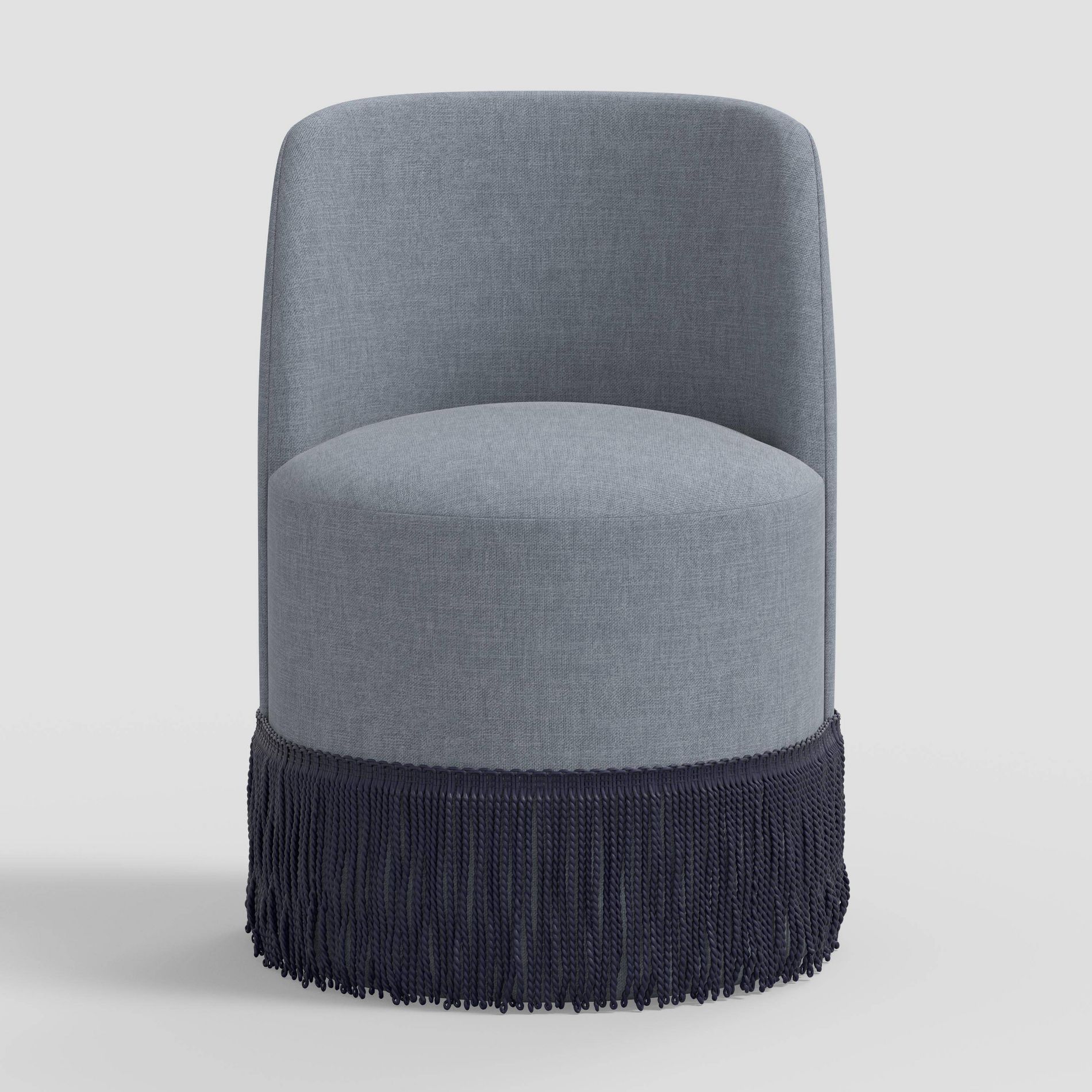 Jessa Fringe Chair Performance Textured Weave River Navy - Threshold™