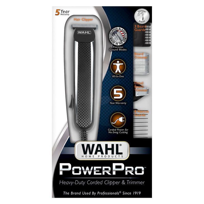 Wahl Power Pro Corded Men's Multi Purpose Trimmer with 3 Replaceable Trimmer Heads - 9686, 4 of 7