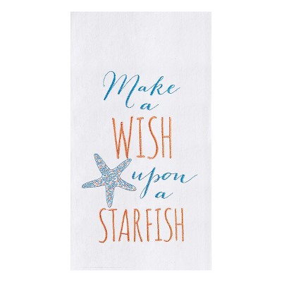 C&F Home Make a Wish Upon A Starfish Flour Sack Cotton Kitchen Towel