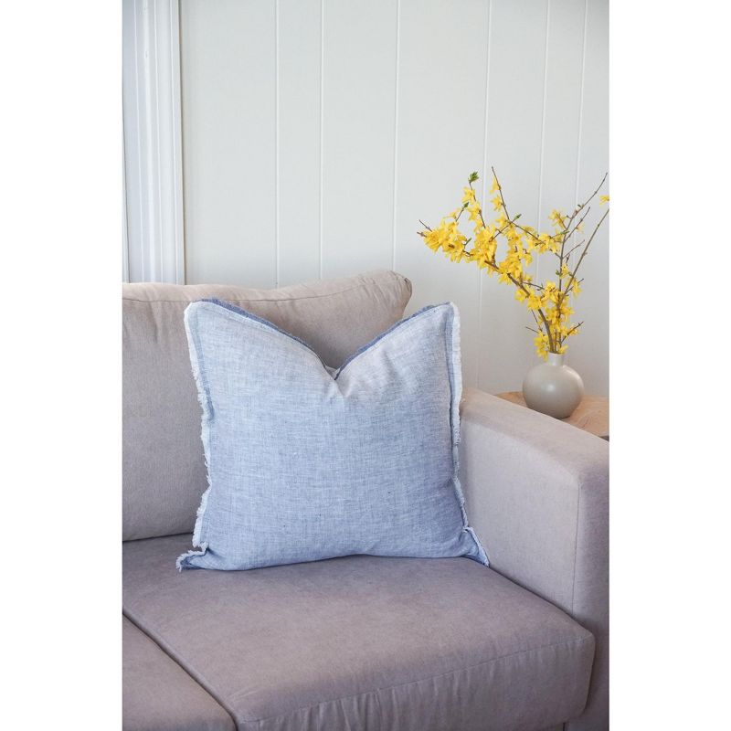 Chambray Blue So Soft Linen Pillows, 3 of 12