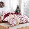 Garvee 3 Piece Christmas Duvet Cover Set, Soft Microfiber Comforter Cover with 2 Pillow Shams, Washable Cute Bedding Set for Bedroom Decor - 2 of 4