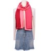 INSPIRE CHIC Women's Gradient Color Satin Colorful Lightweight Soft Scarves 1Pc - 2 of 4