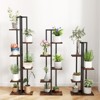 Tangkula 3 PCS Plant Stand Set 4+5+6-Tier Indoor Flower Stands Multi-Tiered Plant Shelves - 2 of 4