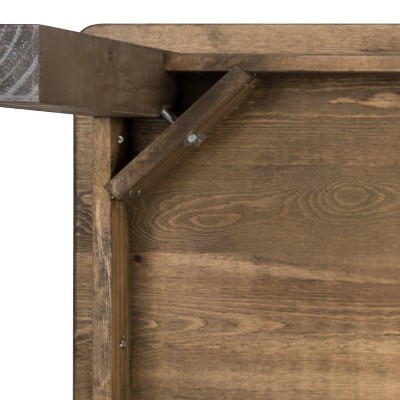 Antique Rustic Solid Pine Rectangular Farmhouse Dining Table