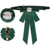 INSPIRE CHIC Women's Rhinestone Ribbon Pre-tied Brooch Bow Ties - 3 of 4