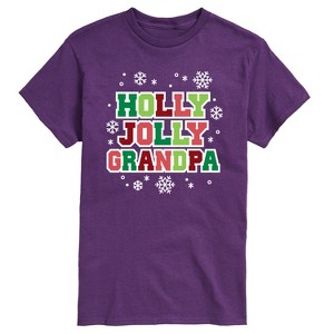 Men's - Instant Message - Holly Jolly Grandpa Short Sleeve Graphic T-Shirt - 1 of 4