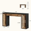 Tribesigns 63"Farmhouse Console Table, with Dual-Tone Design, Rectangular Wood Sofa Table Behind The Couch, for Hallway, Living Room,Black and Brown - 2 of 4