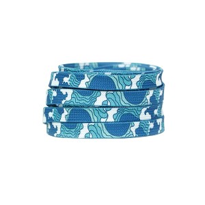 INSPIRE CHIC Flat Shoelaces Shoestrings for Sneakers Hiking Shoes Blue 0.31'' 1 Pair - 1 of 4