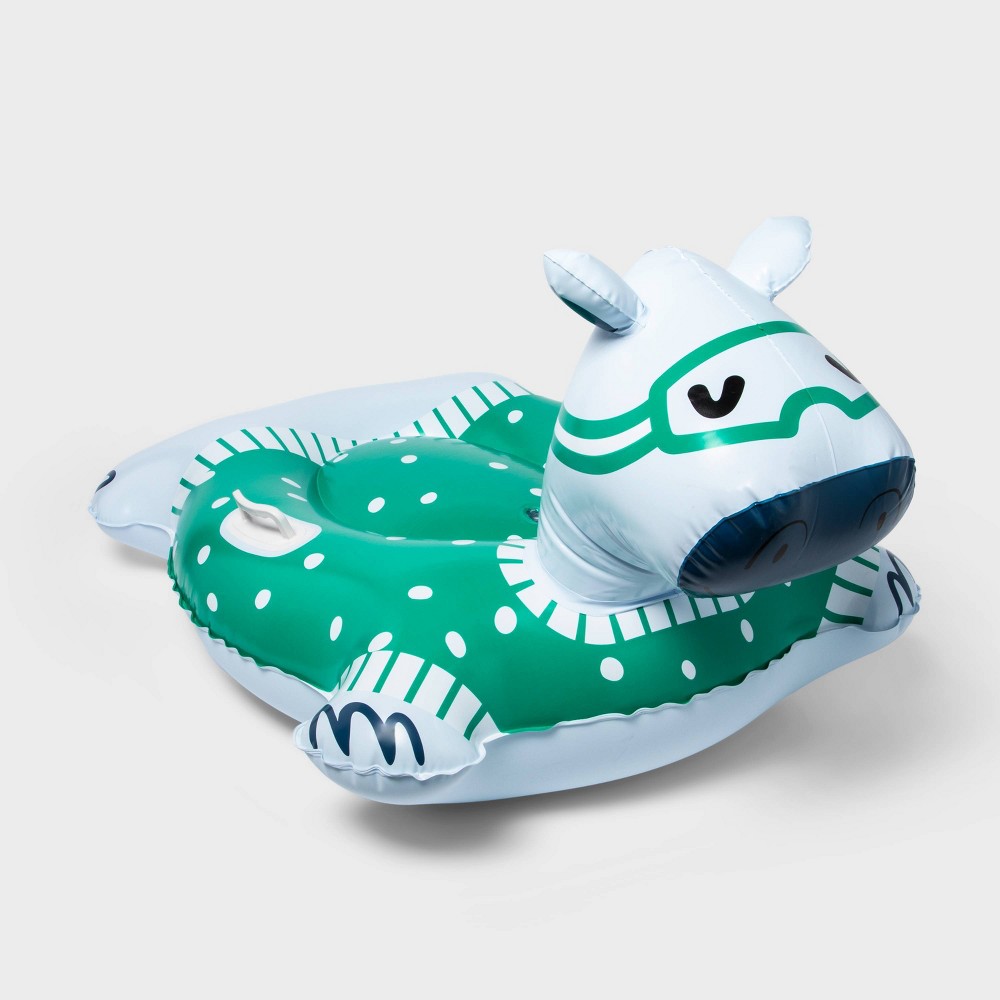 50" Snow Tube Hippo Green/White/Black - Sun Squad™