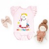 The Juniper Shop Mini Smiley Unicorn Distressed Flutter Sleeve Bodysuit - 2 of 4