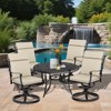 Aoodor 4Pcs Outdoor Cartridge High Back Dining Chair Cushion Set, Fade and Water Resistant Polyester Fabric Cover with Ties and Zipper - 2 of 4