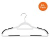 Honey-Can-Do 50pk Rubber Grip Hangers Black and White - 2 of 4