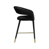 Meridian Furniture,Destiny Black Velvet Stool - 4 of 4