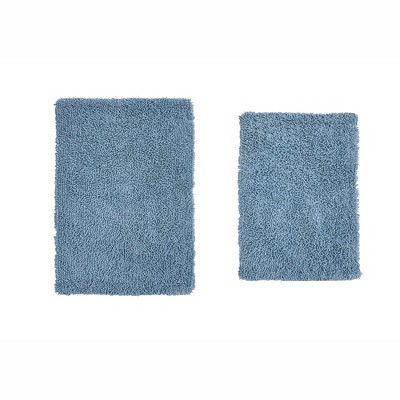 Fantasia Bath Rug Collection Cotton Shaggy Pattern Tufted Set of 2 Bath Rug Set - Home Weavers