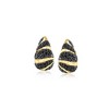 Ross-Simons 11.00 ct. t.w. Black Spinel Animal-Print Teardrop Earrings in 18kt Gold Over Sterling - 3 of 4