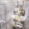 Aoibox Over The Door Shower Caddy With Double Soap Holder, Hanging Shower Organizer With 16 Hooks, No Drilling Bathroom Storage For Essentials, Black - 2 of 4
