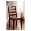 Set of 2 Taylor Rustic Slat Back Side Dining Chairs Oak - HOMES: Inside + Out: Sturdy Wooden Construction, Ladder-Back Design - image 2 of 3