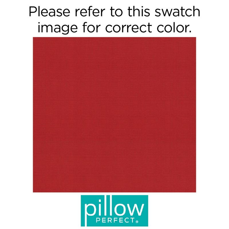 36.5&#34; x 18&#34; Outdoor/Indoor Squared Chair Pad Splash Flame Red - Pillow Perfect, 6 of 9