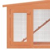 vidaXL Rabbit Hutch with Roofs Bunny Cage Small Animal House Outdoor Wood - 3 of 4