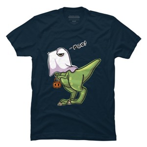 Men's Design By Humans Halloween Ghost Dinosaur By whynot007 T-Shirt - 1 of 4