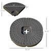 4 Pieces Cantilever Patio Umbrella Base, Fan Shaped Umbrella Weight w/ Built-In Handles & Rugged Material, 148 lbs Water and 220 lbs Water and Sand - 3 of 4