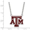 Black Bow Jewelry Sterling Silver Texas A&M Aggies NCAA Necklace 18 Inch - 2 of 4
