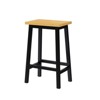 DOMETOUR Solid Wood Bar Stools 25.6" Tall Set of 2 Kitchen Counter Stools with Footrests for Dining Room Kitchen Counter - 3 of 4