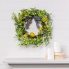 Transpac Foam 24" Yellow Spring Leaf and Lemon Wreath with Bow - 4 of 4