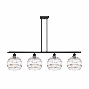 Rochester - 4 Light Stem Hung Island In Industrial Style-12.13 Inches Tall and 48.25 Inches Wide - 1 of 1