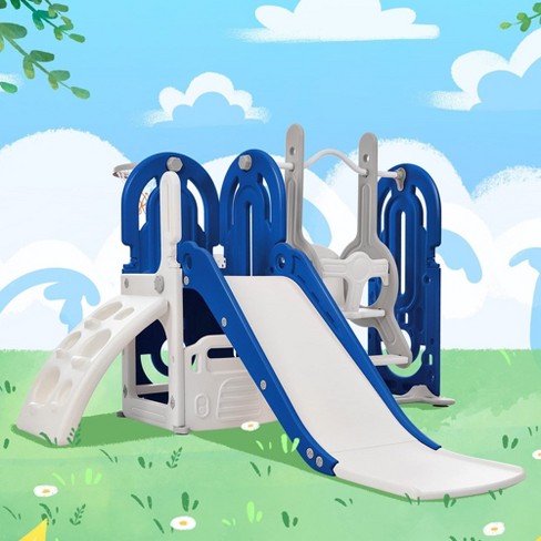 Toddler Slide And Swing Set 5 In 1, Kids Playground Climber Slide ...