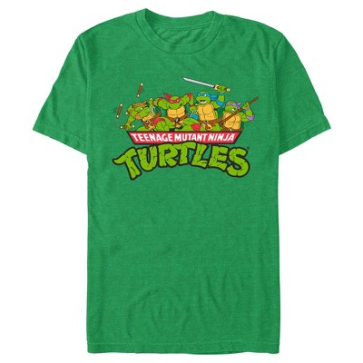 Teenage Mutant Ninja Turtles Front/Back T-Shirt - Heather Kelly