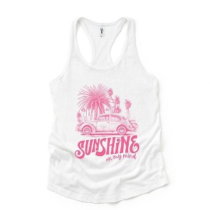 Simply Sage Market Women's Sunshine On My Mind Car Racerback Graphic Tank - 1 of 3