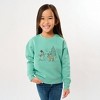 The Juniper Shop Deer Snowman Scene Youth Ultra-Soft Graphic Sweatshirt - 2 of 3