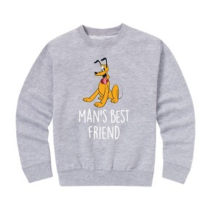 Boys' - Disney - Man's Best Friend Graphic Long Sleeve Fleece Sweatshirt - 1 of 4