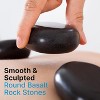 SereneLife 2 Pcs. Large Basalt Massage Stones with Travel Bag - Heated Stone Massage for Stress Relief, Muscle Tension, and Pain Relief - 2 of 4