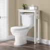 Derby Over-the-Toilet Storage Shelf – 37" Tall Bathroom Space Saver with Fixed Shelf & Open Gridwork Design – Modern Freestanding Organizer for - 4 of 4