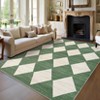 Geometric Rug Washable Rugs for Living Room, Modern Diamond Rug with Non Slip Backing, Non Shedding Stain Resistant Contemporary Floor Covering - 2 of 4