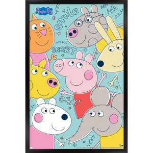 Trends International Peppa Pig - Grid Framed Wall Poster Prints - 1 of 4