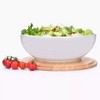 DUKA 12" Salad Bowl with Wood Cover/Stand - 2 of 4