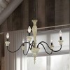 5-Light Black and White Chandelier - 3 of 4