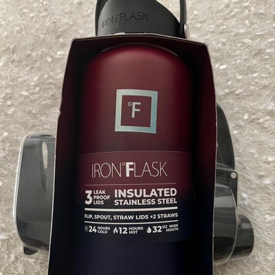 Iron Flask Dark Rainbow 32 oz. Water Bottle – Straw and 2 Lids (Ret:  $26.95)