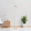 Simple Designs 55.91" Industrial Farmhouse Fusion Adjustable Cage Wire Accent Floor Lamp - 4 of 4