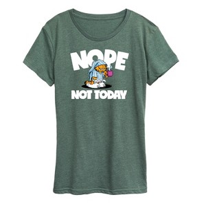 Women's - Garfield - Nope Not Today Short Sleeve Graphic T-Shirt - 1 of 4