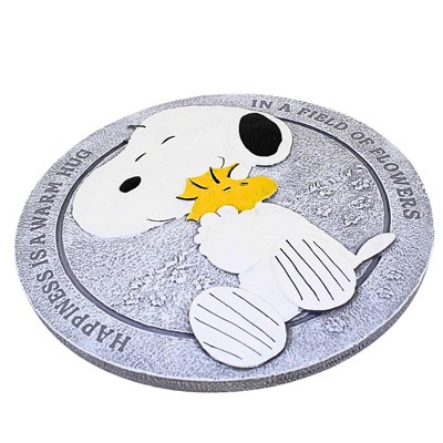 Snoopy and Woodstock Textured Resin Stepping Stone, 12.25" Diameter